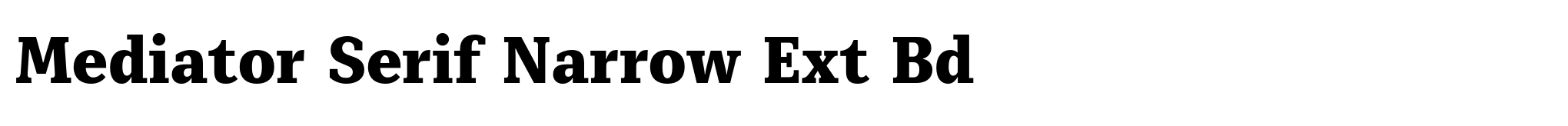 Mediator Serif Narrow Ext Bd image